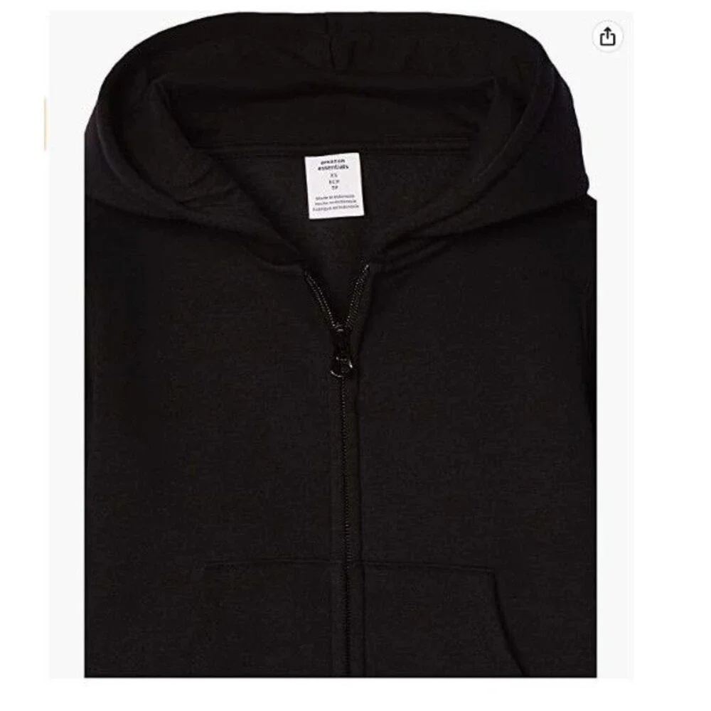 Amazon Essentials 4T Toddlers Jacket Cotton Fleece Zip-Up Hoodie Black